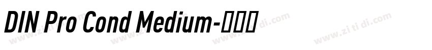 DIN Pro Cond Medium字体转换